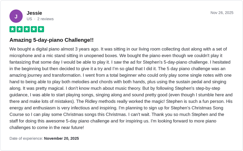 Student review from Jessie